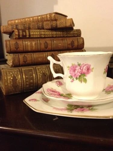 The Parisian Books with a cup of tea